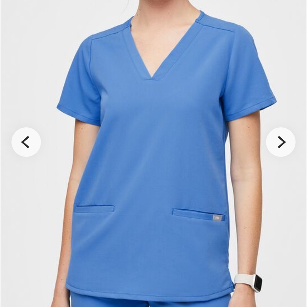 Brand new with tags Size Medium Figs Scrub Top- Capri Blue